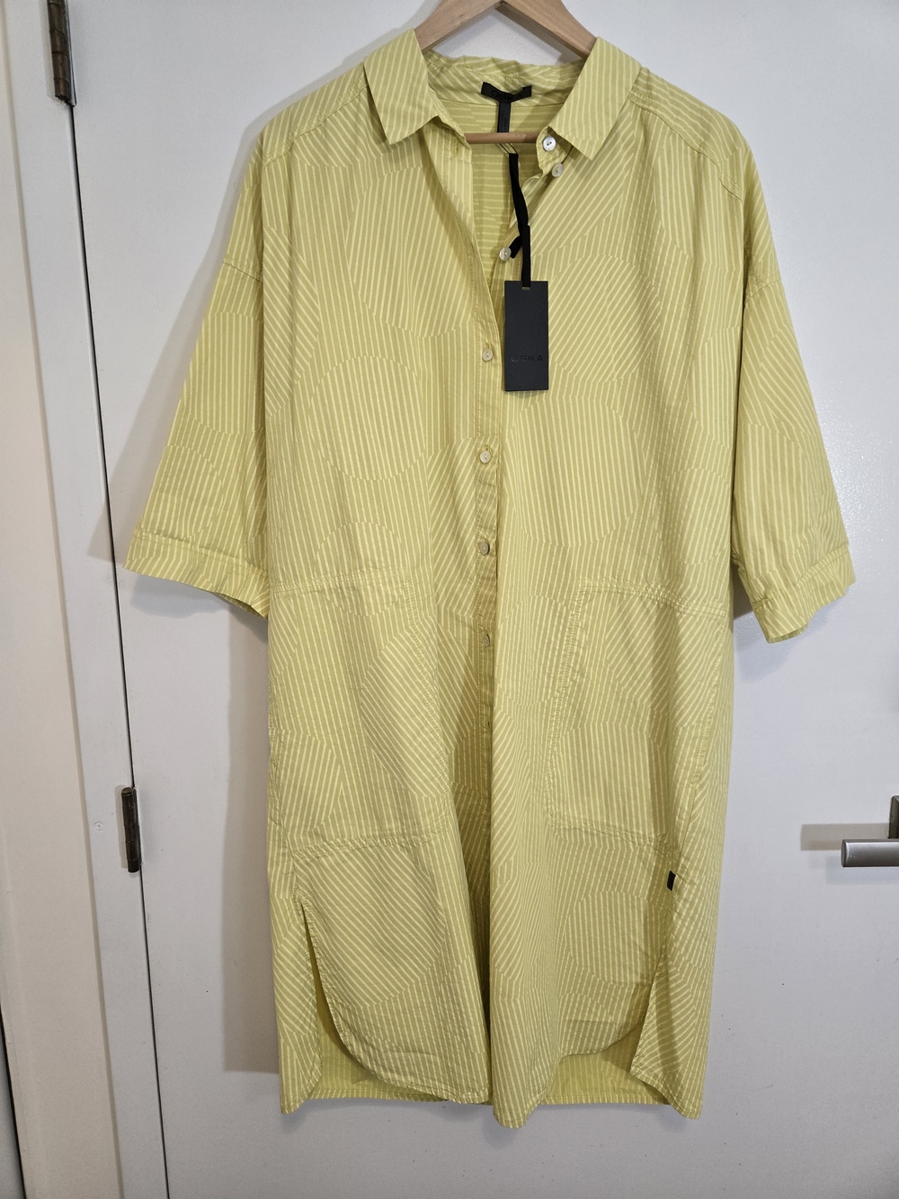 NWT OSKA Kleid Elvina 031 Dress – Size 1 – Sprout (Yellow/White Pattern) - Picture 5 of 11